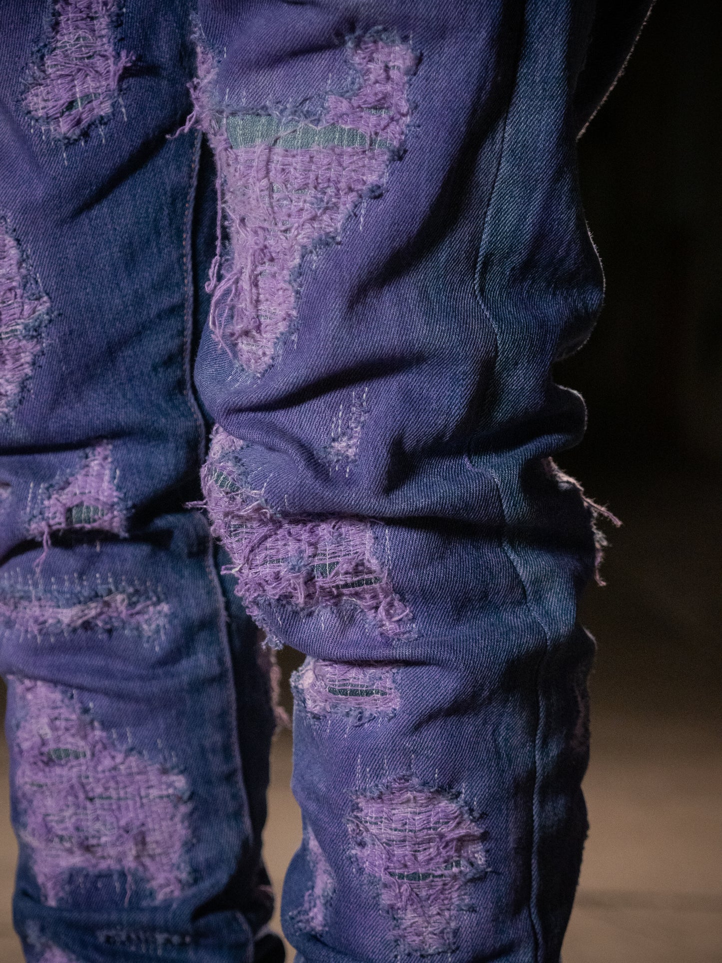 Fialové jeans - cherry tree